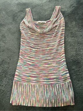 Trina Turk Fitted Draped Dress Tank Top Blouse
